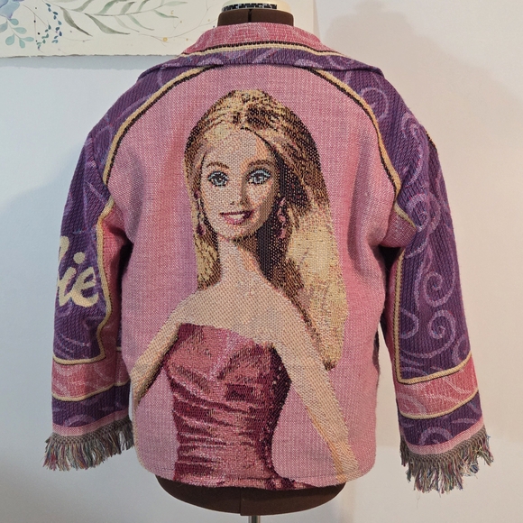 Jackets & Blazers - Upcycled 2003 Barbie Tapesty Style Blanket Jacket
